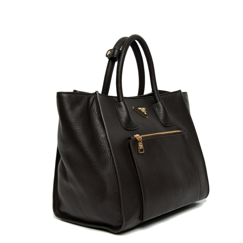 2014 Prada original grainy calfskin tote bag BN2626 black for sale - Click Image to Close